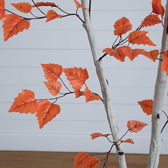Nearly Natural 7ft Autumn Birch Fall Indoor Artificial Tree