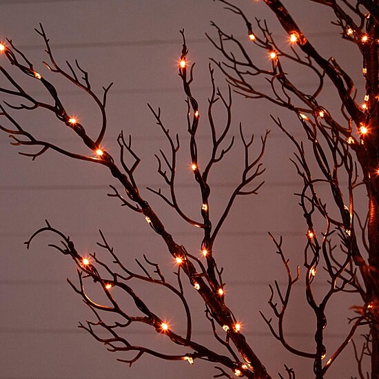 Nearly Natural 5ft Pre-Lit Halloween Twig Lighted Indoor Artificial Tree