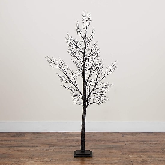 Nearly Natural 5ft Pre-Lit Halloween Twig Lighted Indoor Artificial Tree