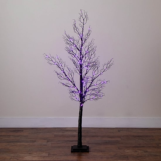 Nearly Natural 5ft Pre-Lit Halloween Twig Lighted Indoor Artificial Tree