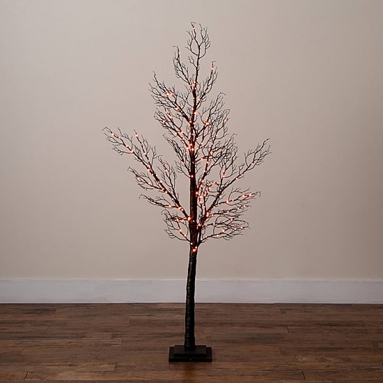 Nearly Natural 5ft Pre-Lit Halloween Twig Lighted Indoor Artificial Tree