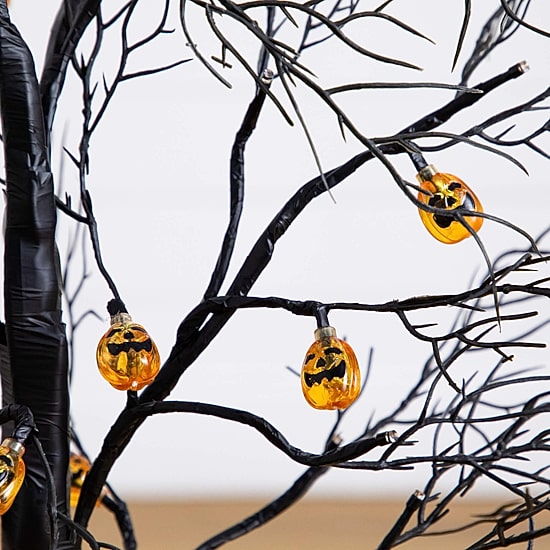 Nearly Natural 3ft Pre-Lit Halloween Black Twig Lighted Indoor Artificial Tree