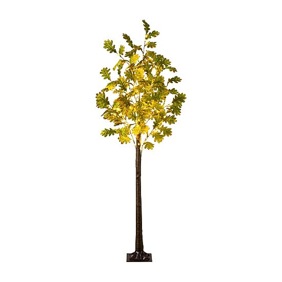 Nearly Natural 5ft Pre-Lit Autumn Oak Lighted Indoor Artificial Tree