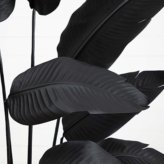 Nearly Natural 6ft Halloween Black Travelers Palm Indoor Artificial Tree