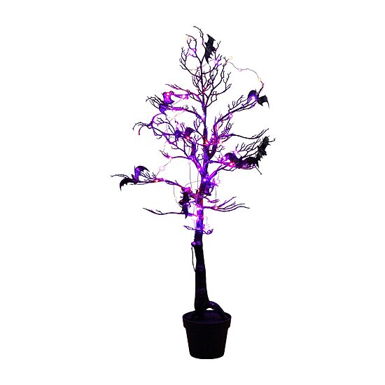Nearly Natural 4ft Pre-Lit Halloween Twig Lighted Indoor Artificial Tree