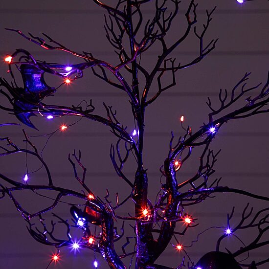 Nearly Natural 4ft Pre-Lit Halloween Twig Lighted Indoor Artificial Tree