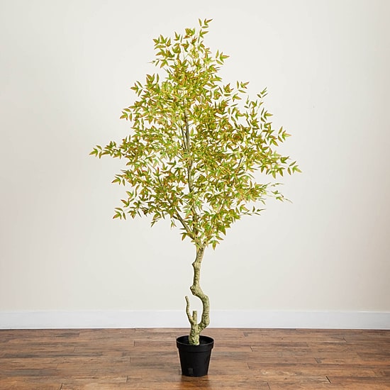 Nearly Natural 7ft Autumn Nandina Indoor Artificial Tree