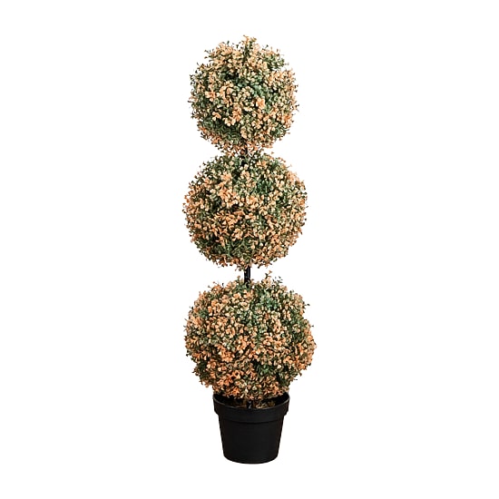 Nearly Natural 3ft Uv Autumn Triple Ball Boxwood Lighted Indoor Outdoor Artificial Tree
