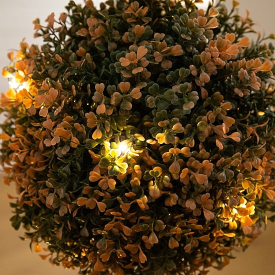Nearly Natural 3ft Uv Autumn Triple Ball Boxwood Lighted Indoor Outdoor Artificial Tree