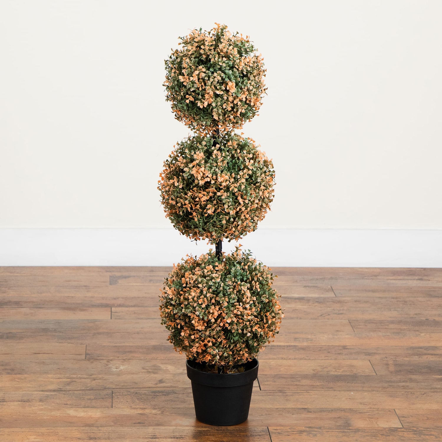 Nearly Natural 3ft Uv Autumn Triple Ball Boxwood Lighted Indoor Outdoor Artificial Tree
