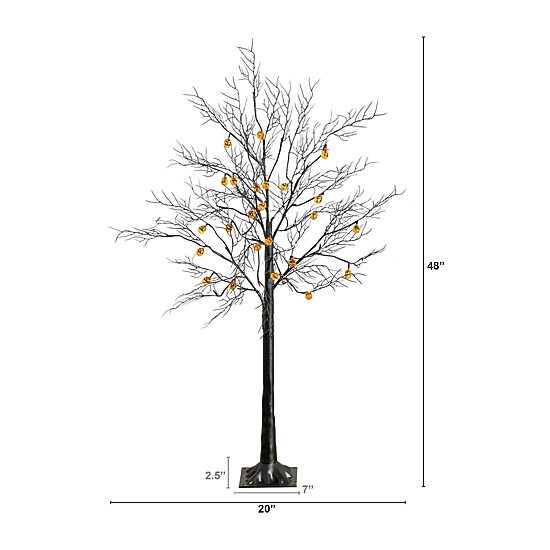 Nearly Natural 4ft Pre-Lit Halloween Lighted Indoor Artificial Tree