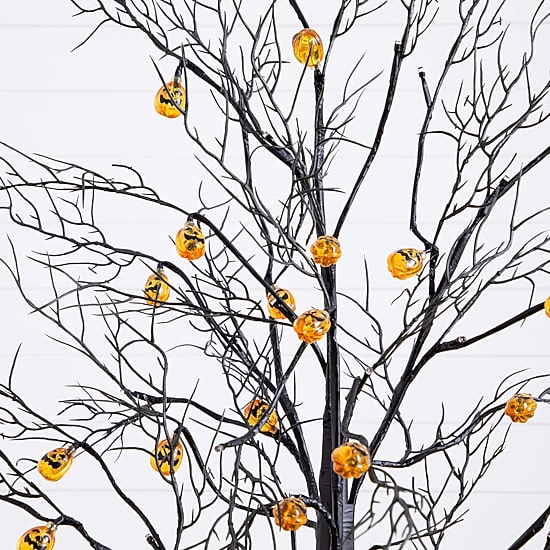 Nearly Natural 4ft Pre-Lit Halloween Lighted Indoor Artificial Tree