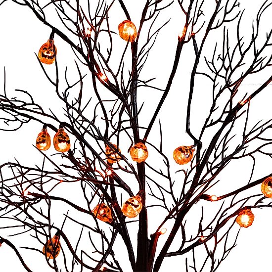 Nearly Natural 4ft Pre-Lit Halloween Lighted Indoor Artificial Tree