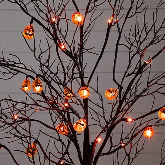 Nearly Natural 4ft Pre-Lit Halloween Lighted Indoor Artificial Tree
