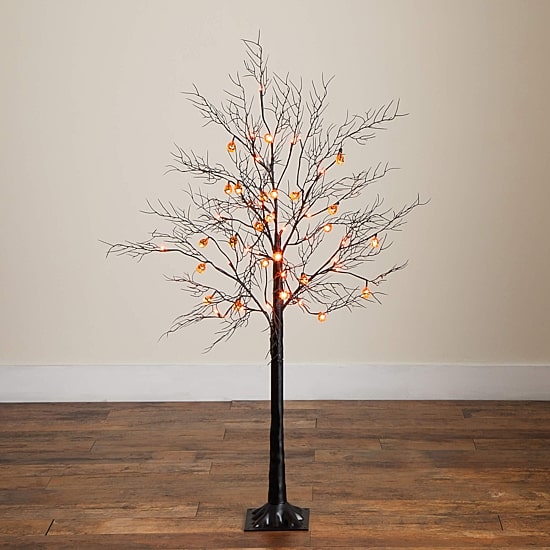 Nearly Natural 4ft Pre-Lit Halloween Lighted Indoor Artificial Tree