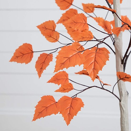 Nearly Natural 4ft Autumn Paper Birch Indoor Artificial Tree