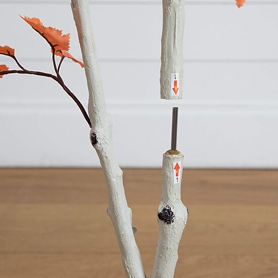 Nearly Natural 4ft Autumn Paper Birch Indoor Artificial Tree
