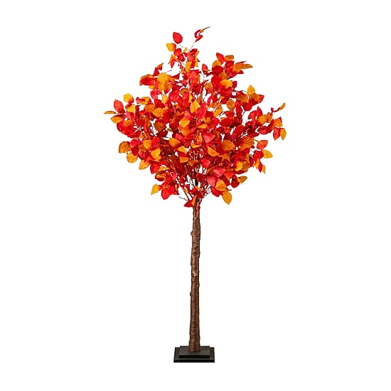 Nearly Natural 5ft Pre-Lit Autumn Lighted Indoor Artificial Tree