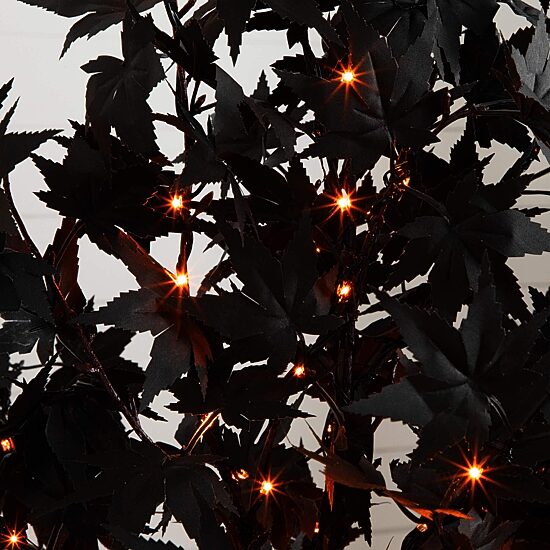 Nearly Natural 5ft Pre-Lit Black Maple Lighted Indoor Artificial Tree