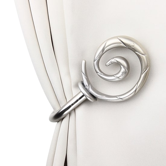 Rod Desyne Decorative Holdbacks with Spiral Finials