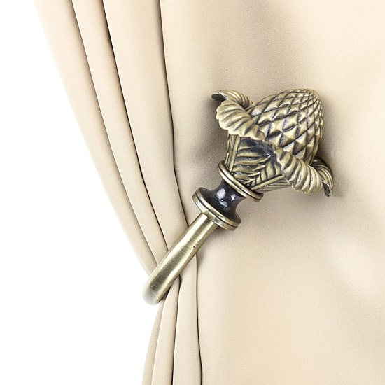 Rod Desyne Decorative Holdbacks with Bloom Finials