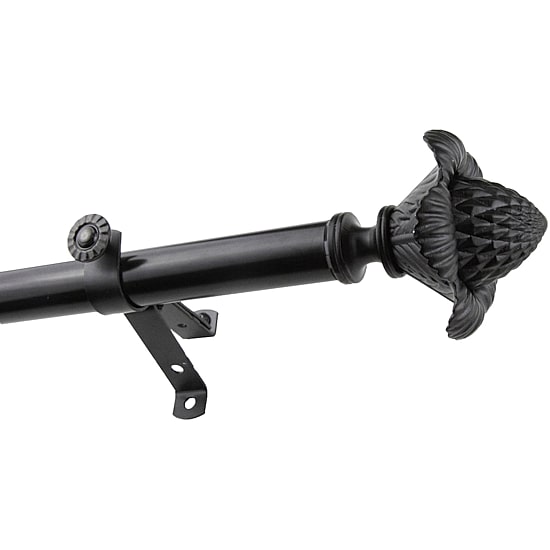 Rod Desyne 13/16" Adjustable Curtain Rod with Bloom Finials
