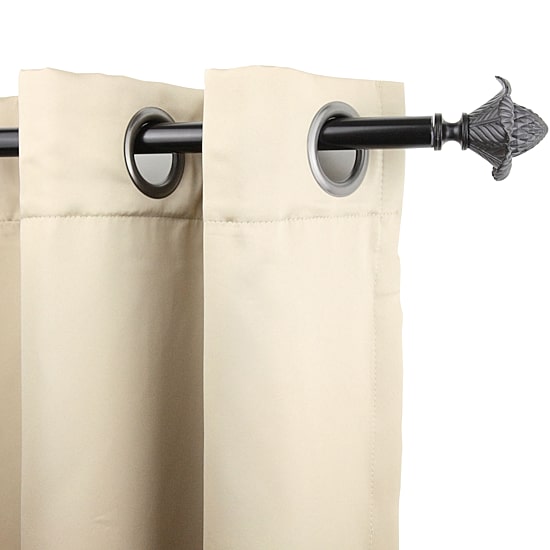 Rod Desyne 13/16" Adjustable Curtain Rod with Bloom Finials