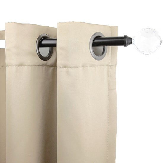 Rod Desyne 13/16" Adjustable Curtain Rod with Faceted Finials