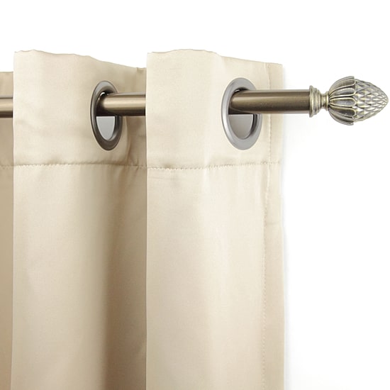 Rod Desyne 13/16" Adjustable Curtain Rod with Acorn Finials