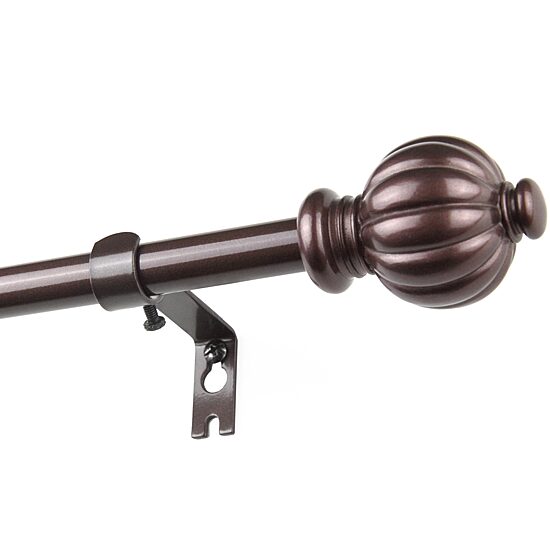 Rod Desyne Pumpkin 5/8" Adjustable Curtain Rod 