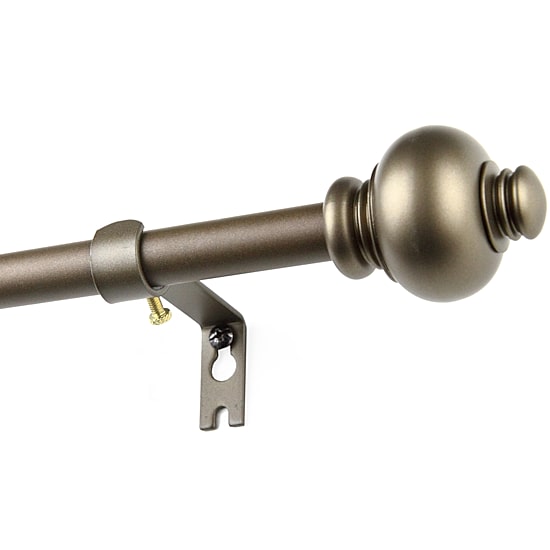 Rod Desyne Knob 5/8" Adjustable Curtain Rod 