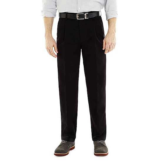 St. John's Bay Worry Free Mens Straight Fit Pleated Pant