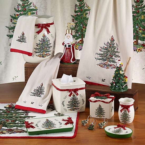 Avanti Spode Christmas Tree Bath Collection
