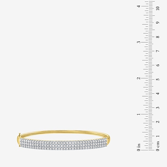 Diamond Addiction (G-H / Si2-I1) Womens 2 CT. T.W. Lab Grown White Diamond 10K Gold Bangle Bracelet