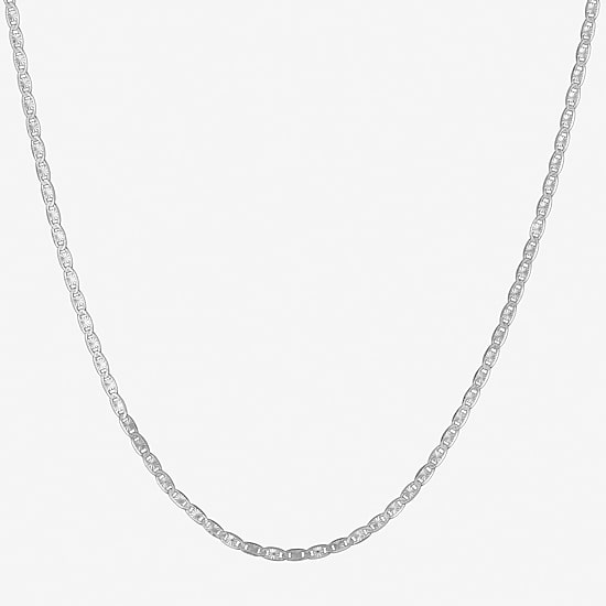 Made in Italy Womens Sterling Silver 18 Inch Valentino Chain Necklace