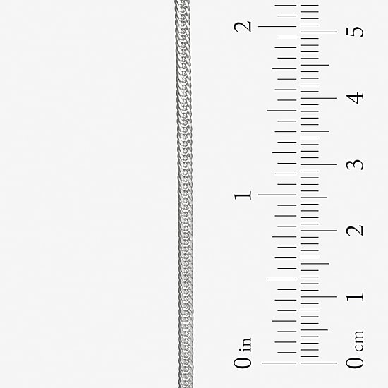 Made in Italy Womens Sterling Silver 18 Inch Curb Chain Necklace