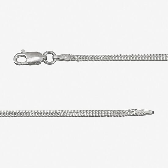 Made in Italy Womens Sterling Silver 18 Inch Curb Chain Necklace