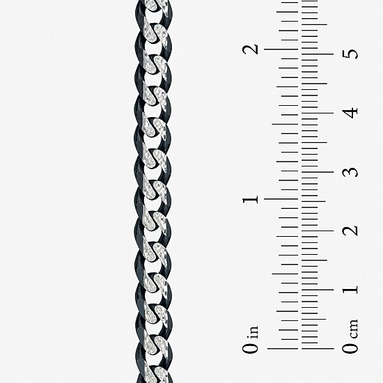 Made in Italy Mens Sterling Silver 8 1/2 Inch Hollow Curb Chain Bracelet