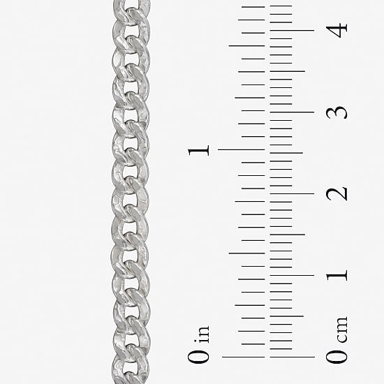 Made in Italy Mens Sterling Silver 20 Inch Curb Chain Necklace