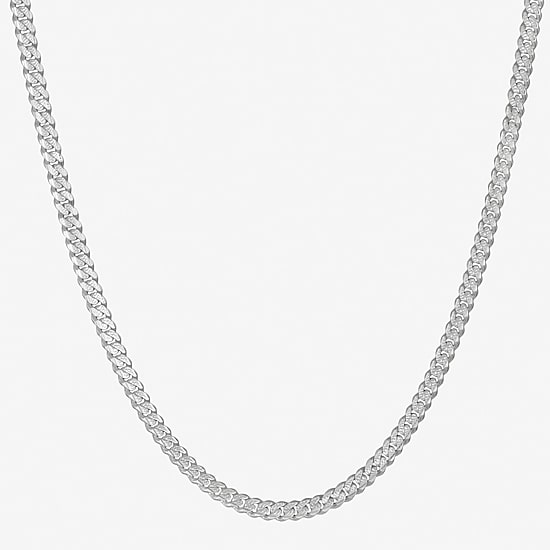 Made in Italy Mens Sterling Silver 20 Inch Curb Chain Necklace