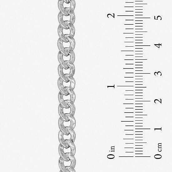 Made in Italy Mens Sterling Silver 24 Inch Curb Chain Necklace