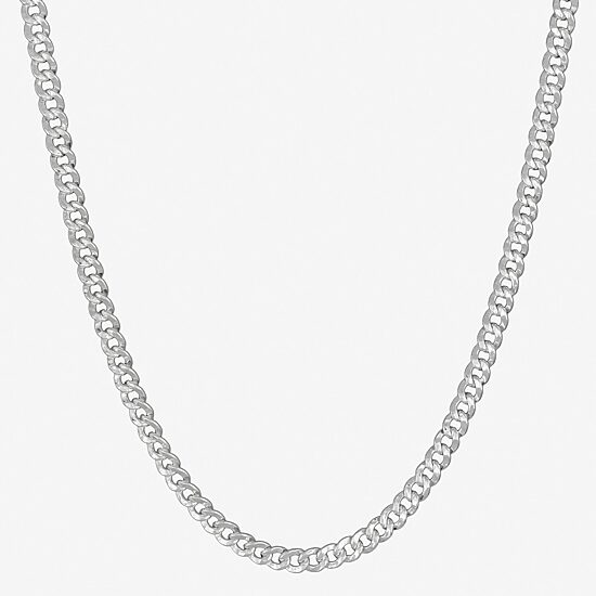 Made in Italy Mens Sterling Silver 24 Inch Curb Chain Necklace