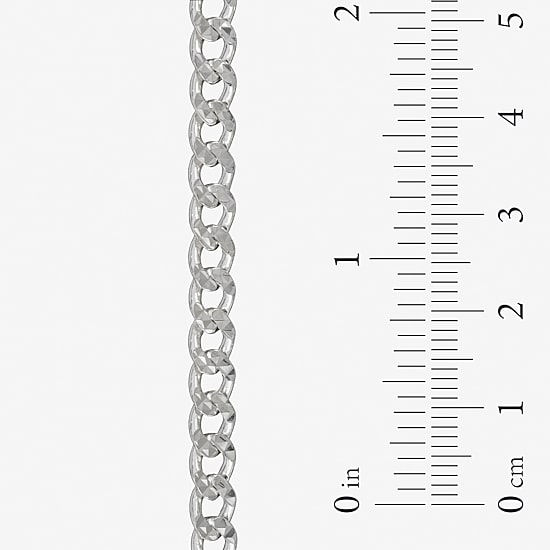 Made in Italy Mens Sterling Silver 22 Inch Curb Chain Necklace