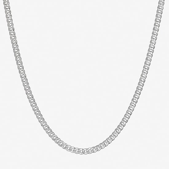 Made in Italy Mens Sterling Silver 22 Inch Curb Chain Necklace