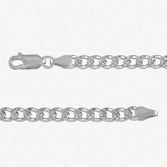 Made in Italy Mens Sterling Silver 22 Inch Curb Chain Necklace