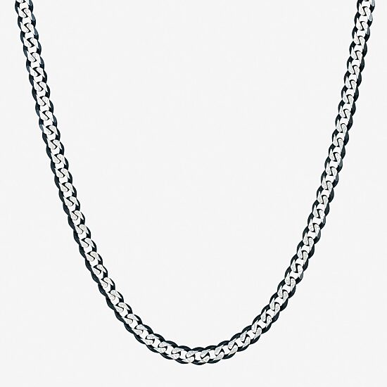 Made in Italy Mens Sterling Silver 24 Inch Curb Chain Necklace