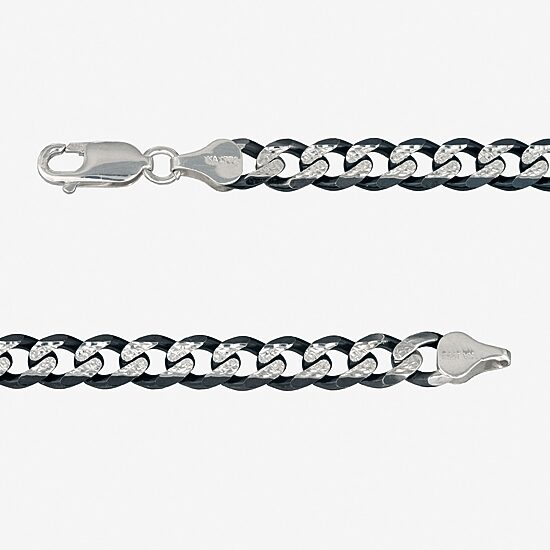 Made in Italy Mens Sterling Silver 24 Inch Curb Chain Necklace