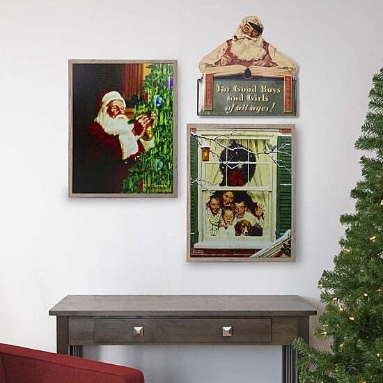 Northlight 19in Prelit Norman Rockwell Canvas Art