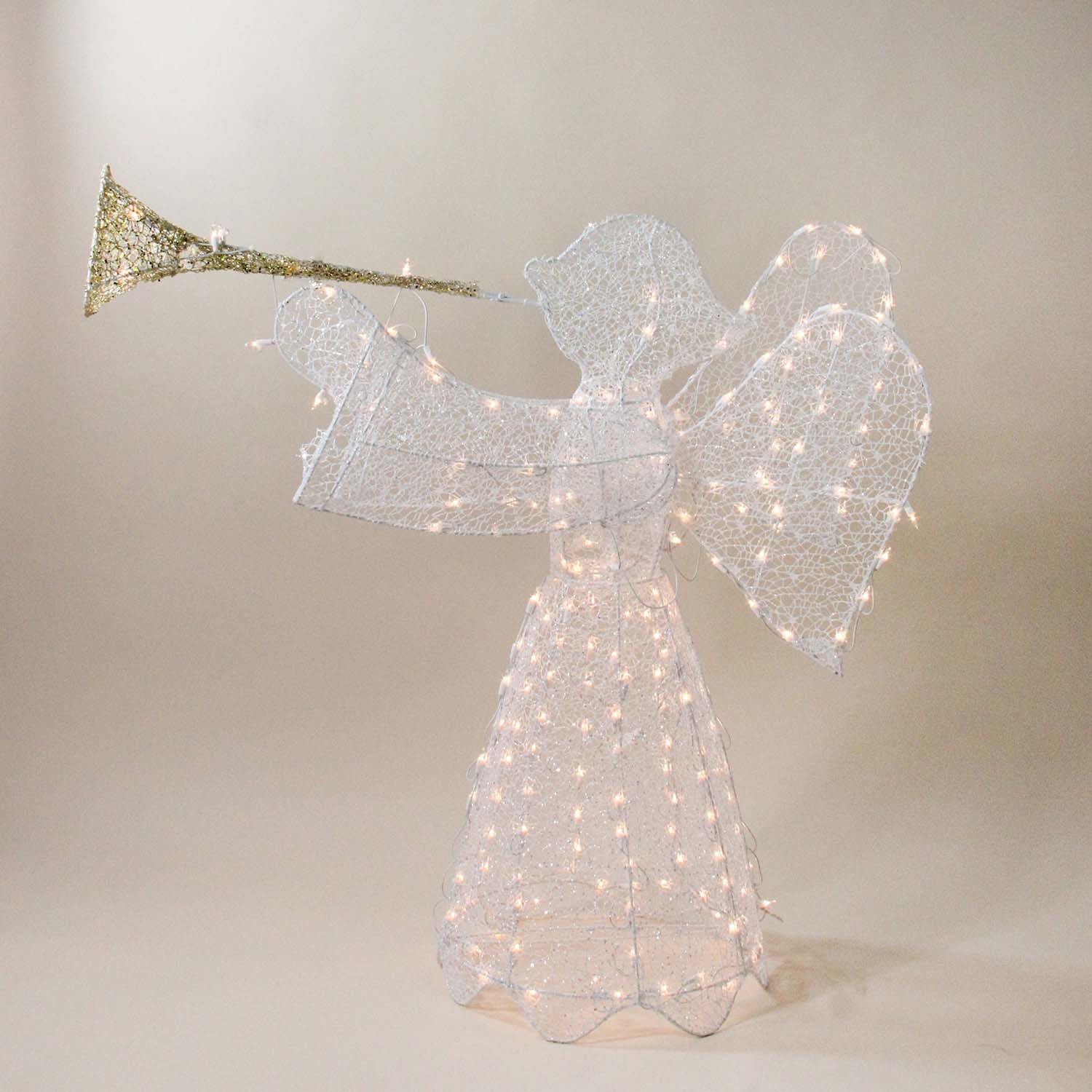 Northlight 3d Pre-Lit Trumpeting Angel Christmas Yard Art
