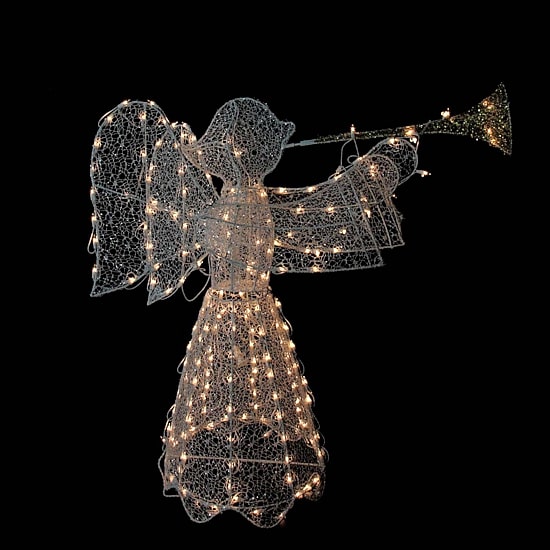 Northlight 3d Pre-Lit Trumpeting Angel Christmas Yard Art
